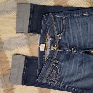 Hudson Capris, straight leg ankle cuffed, Size 28